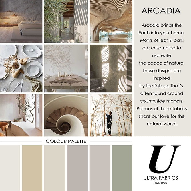 arcadia - curtains and cushions fabrics
