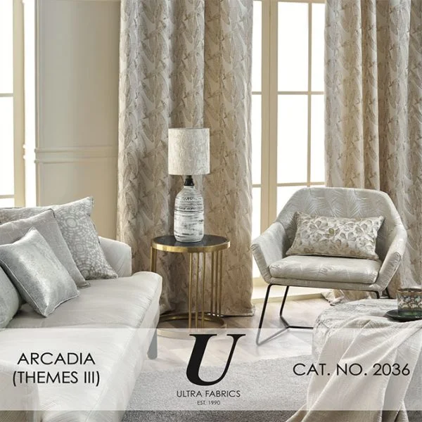 ARCADIA (THEMES III)​ CURTAIN AND CUSHION FABRIC WITH BOTANICAL MOTIFS