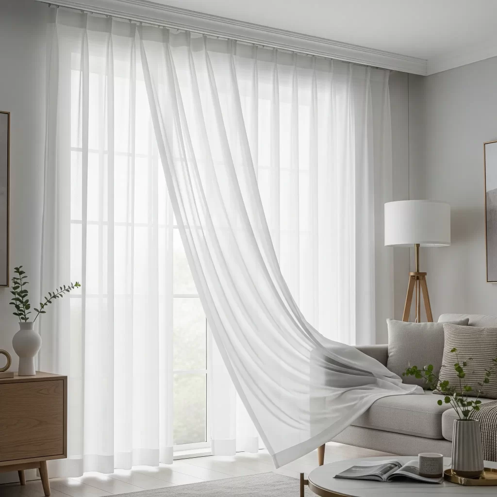 White sheer curtains from ultra fabrics